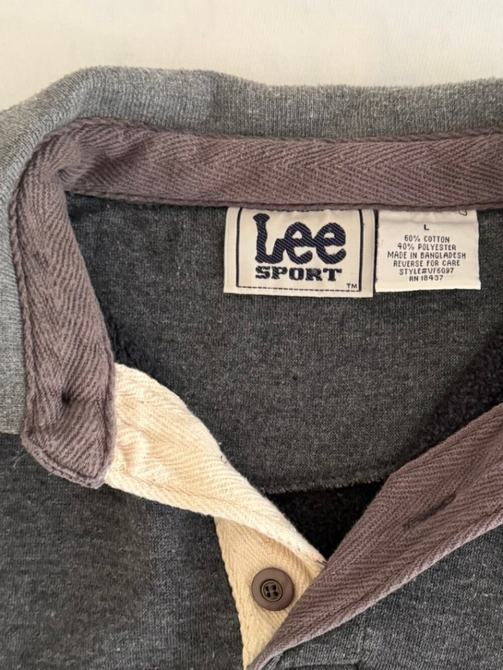 Lee Sport Vintage Polo Henley Pullover Sweater - Picture 8 of 8